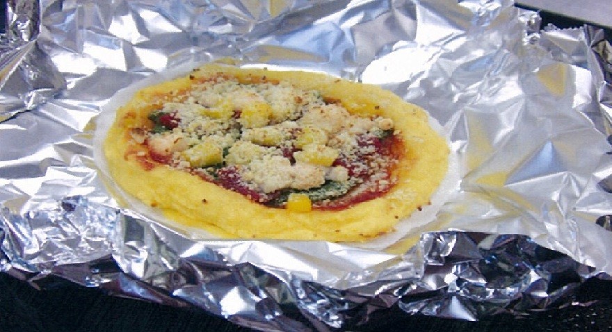 介護食　秋の香りおさつピザの画像