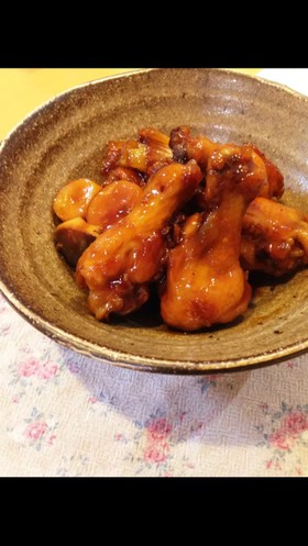 ご飯がススム♡鶏手羽元と長ネギの照り煮