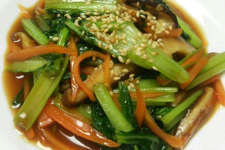 小松菜の野菜炒め レシピ 作り方 By なずなカフェ クックパッド