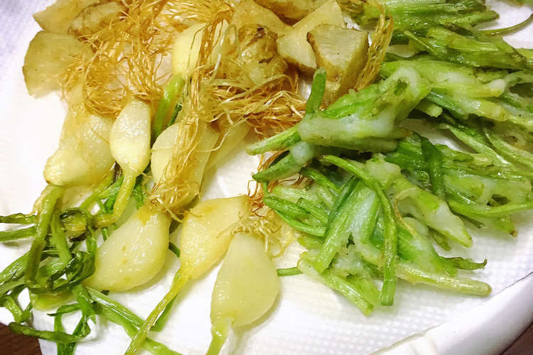 にんにくスプラウトの素揚げ レシピ 作り方 By 武蔵府中水耕ファーム クックパッド