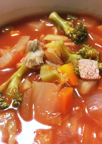 栄養満点！野菜たっぷりトマトスープ