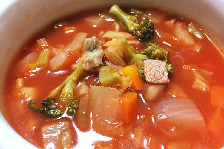 栄養満点 野菜たっぷりトマトスープ レシピ 作り方 By ロールパン クックパッド 簡単おいしいみんなのレシピが352万品