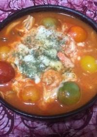 海老とトマトのリゾット鍋