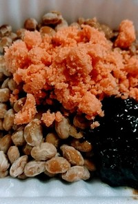 鮭フレーク納豆でごはんですよ☝朝食おかず