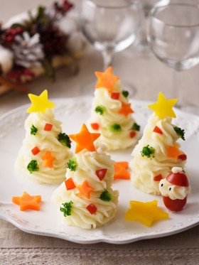 バター風味♪Xmasマッシュポテトツリー