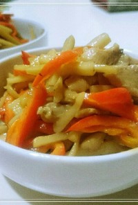 鶏と蓮根の青椒肉絲風：お弁当冷凍ストック