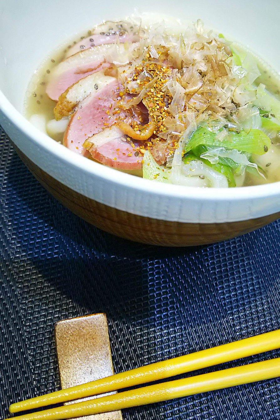 鴨南蛮うどん☆チアシードあんかけの画像