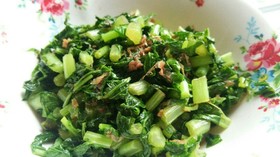 大根の葉のごま油炒め
