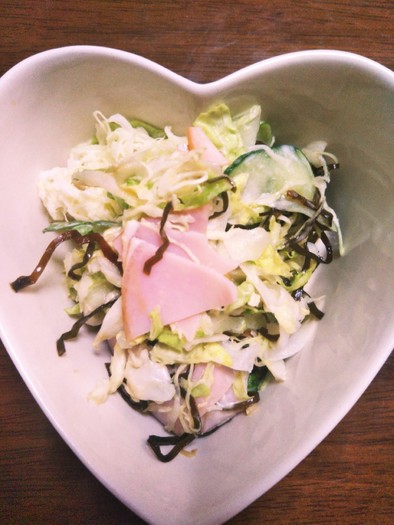 白菜&塩昆布コールスローサラダの写真