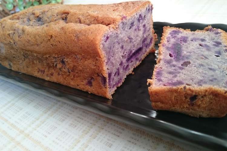 紫芋の簡単パウンドケーキ レシピ 作り方 By しうしら クックパッド 簡単おいしいみんなのレシピが361万品