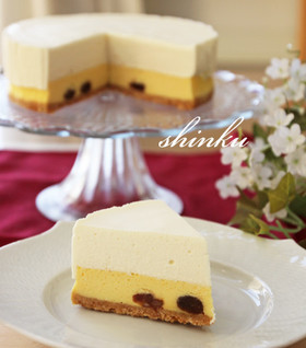 チーズケーキ好きに捧ぐ二層のチーズケーキ