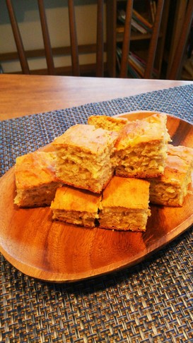 子どもと作る★天板バナナヨーグルトケーキ