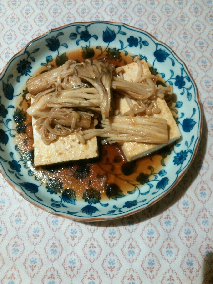 豆腐ステーキ　キノコあんかけの画像