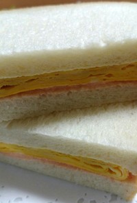 卵と明太子のサンドイッチ