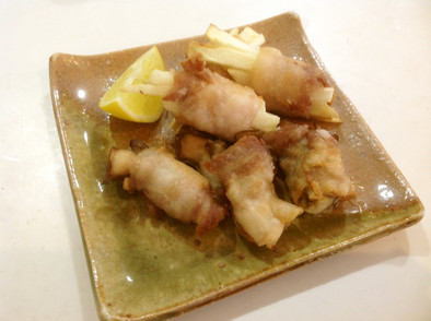 舞茸と長芋の豚肉揚げの写真