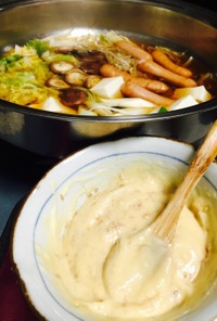 鍋のタレに～白味噌マヨネーズダレ