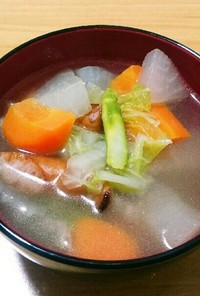 具だくさん野菜スープ【レンジ用圧力鍋】