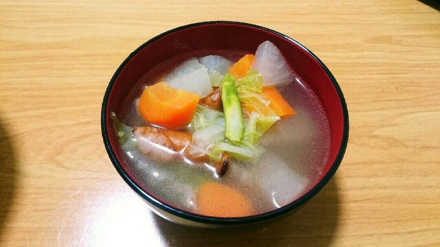 具だくさん野菜スープ【レンジ用圧力鍋】の画像