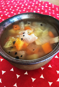 我が家の朝食の定番☆簡単野菜スープ