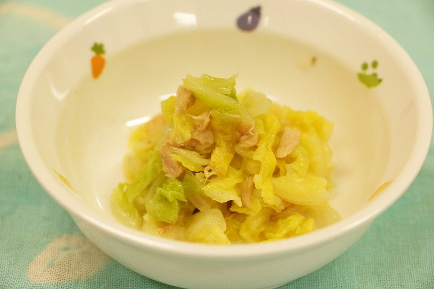 離乳食７~８か月頃 白菜とツナのうま煮の画像