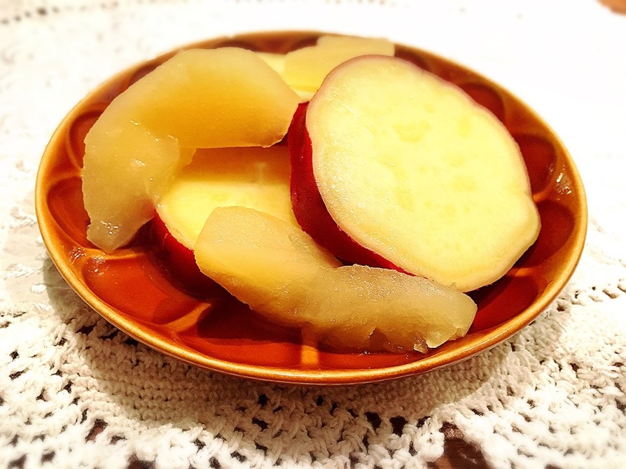 薩摩芋と林檎のマンジーカラマンシー果汁煮の画像