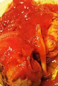 豚ハンバーグ トマト煮こみ