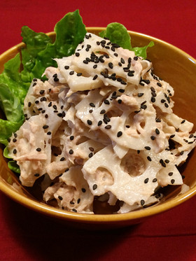 レンコンとツナのサラダ☆鍋料理の副菜にも