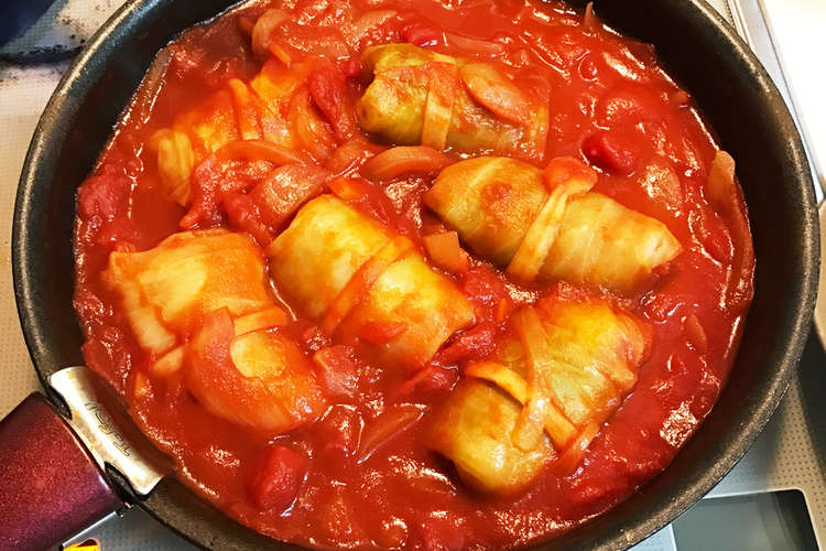 ロールキャベツのトマト煮込み レシピ 作り方 By ゆこじろー クックパッド 簡単おいしいみんなのレシピが352万品