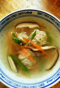 肉団子と春雨の中華スープ