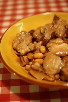 ++鶏と大豆の中華風煮物++