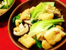 チンゲンサイと油揚げの和風だし煮