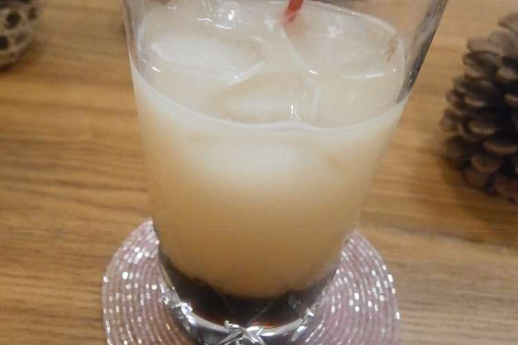まるでプース カフェ 黒蜜入りカルピス レシピ 作り方 By 反省堂書店 のぐち クックパッド
