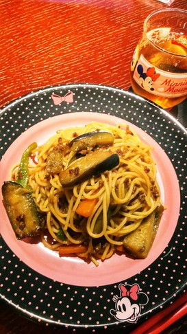 麻婆茄子のパスタ 通称茄子スパ★