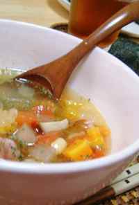 大豆と野菜の具沢山スープ