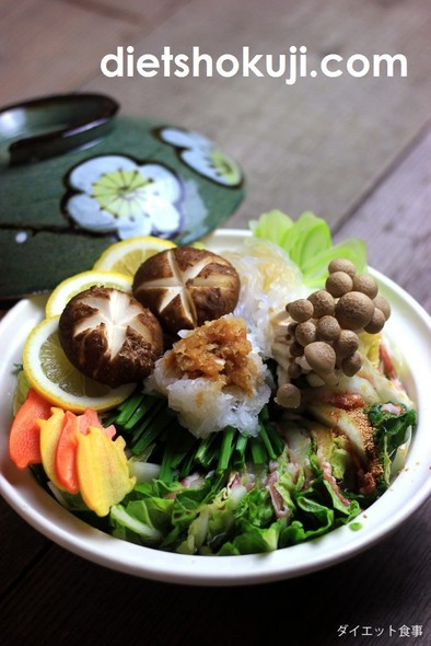 白菜と豚肉のミルフィーユ鍋（ローカーボ）の写真