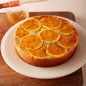 オレンジとポピーシードのアップサイドダウンケーキ