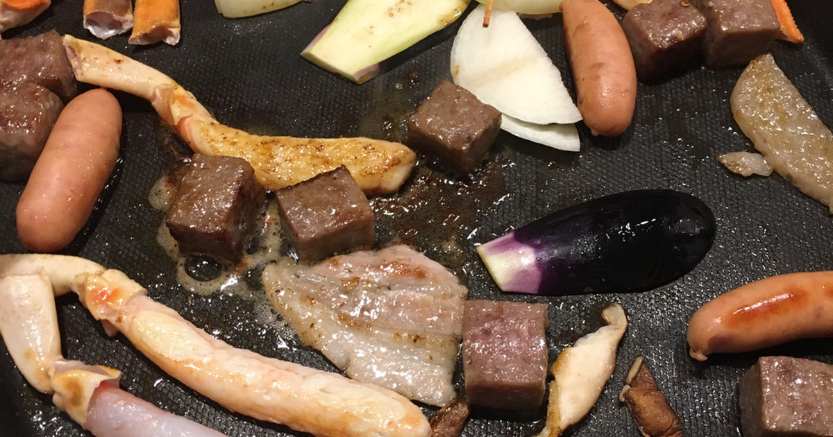 蟹ポーションの鉄板焼きホットプレート レシピ 作り方 By どんちゃん2 クックパッド