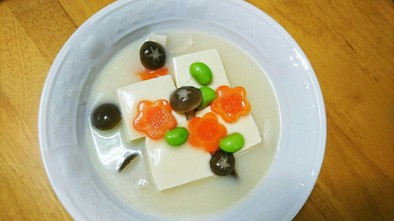 シチューミクスで温かとろとろ豆腐の写真