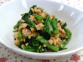 ぱぱっと簡単!もう一品!春菊の納豆和え