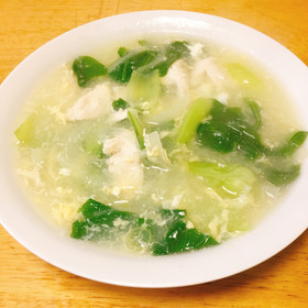 玉ねぎと青梗菜の卵スープ