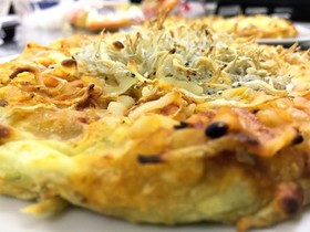 しらすとチンゲン菜のピザ