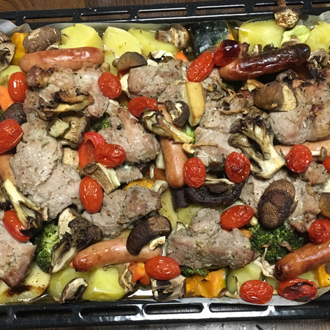 豚ヒレ肉と野菜のオーブン焼き