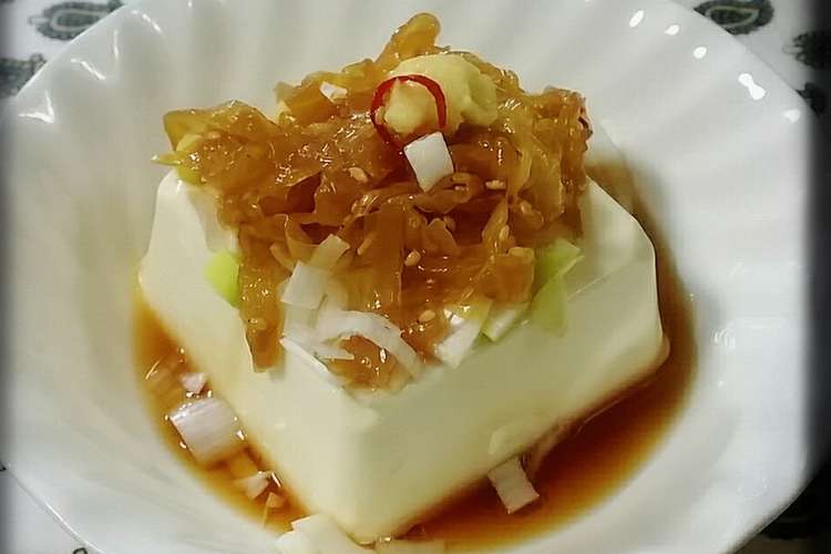 簡単おつまみ 中華くらげ冷奴 レシピ 作り方 By シャア専用料理長 クックパッド