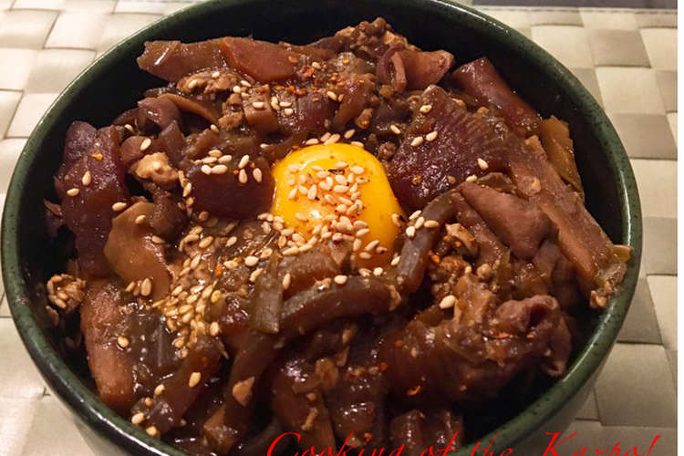 濃厚 黒もつ煮 黒もつ煮丼 レシピ 作り方 By かずポ クックパッド 簡単おいしいみんなのレシピが364万品