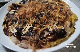 おからパウダーのお好み焼き