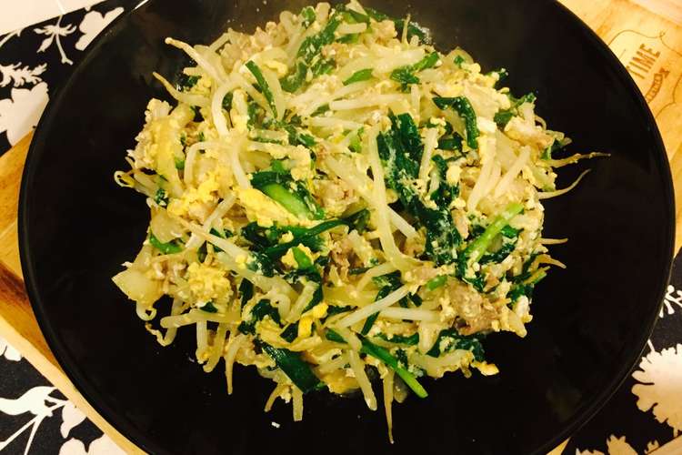 味覇で 豚肉ニラもやしの卵とじ レシピ 作り方 By Hanayan クックパッド 簡単おいしいみんなのレシピが355万品