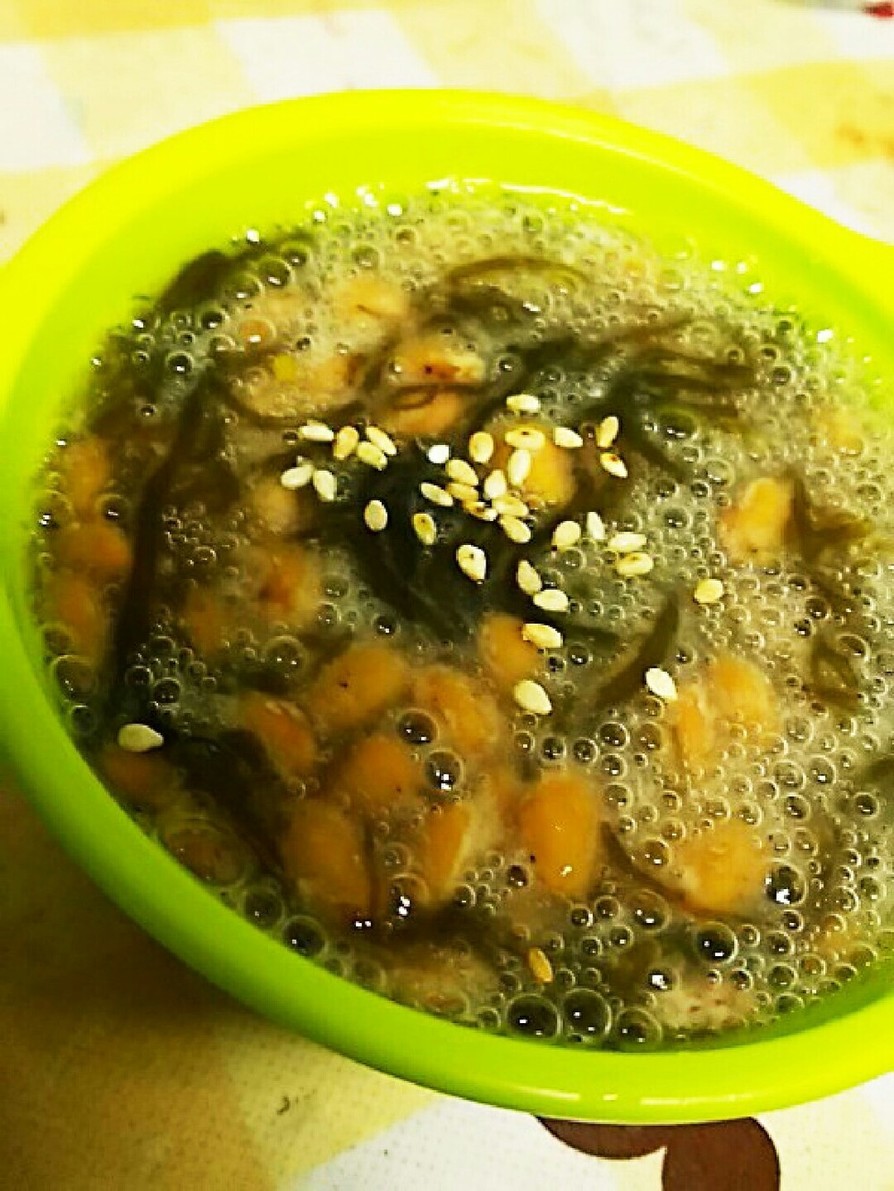 柚子胡椒風味☆もずく納豆の画像