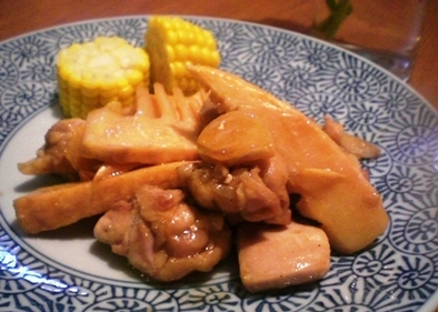 鶏肉とたけのこのコク炒め☆.。.:*・°の写真
