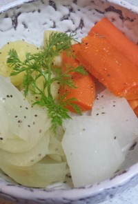 根菜類の簡単野菜蒸し