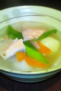 北海道の郷土料理☆簡単あったか鮭の三平汁
